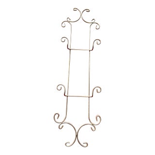 Skinny Metal Wired Vintage Wall Hanging Plate Holder For Sale