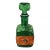 Vintage Green Glass Decanter W/Embossed Leather Horse Motif Western 1950s-1970s For Sale