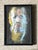 Vintage Abstract Portrait Oil Pastel Painting For Sale - Image 10 of 14