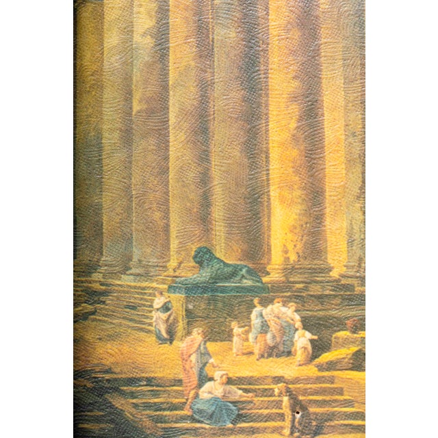 Vintage Old World Architectural Ruins Prints After Hubert Robert in Ornate Gilt Frames, Pair For Sale - Image 9 of 18