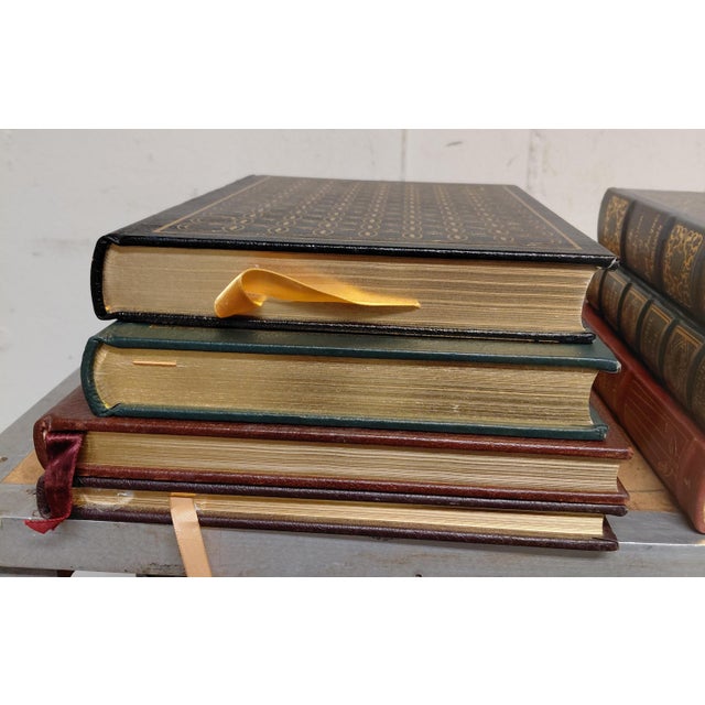 Animal Skin Easton Press Leather Bound Books Set of 10 For Sale - Image 7 of 18