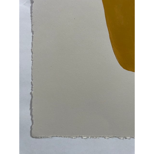 2024 " Biondo" Contemporary Abstract Painting on Paper by Artist r.k. Red For Sale - Image 4 of 5