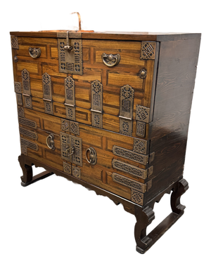 Korean Drop Front Storage Desk, Antique