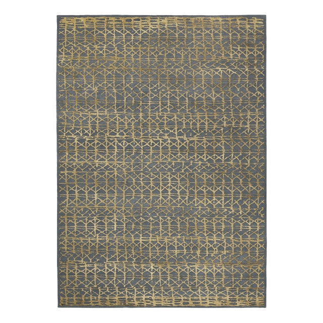 Naaba DG Handknotted Rug in Wool and Silk by Kristiina Lassus For Sale