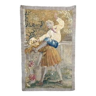 17th Century Brussels Tapestry Panel With Courtly Figure - 5'0'' X 3'0'' For Sale
