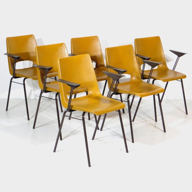 Mid-Century Desk Armchairs from Ahrend De Cirkel, 1970s, Set of 6 For Sale - Image 12 of 12