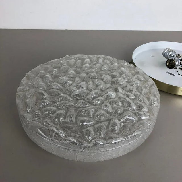 Gold Bubble Glass and Metal Wall Light from Doria Lights, 1970s, Germany For Sale - Image 8 of 17