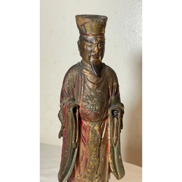 Antique 19th Century Chinese Daoist Deity Xuanwu Wood Sculpture Statue Figure For Sale In New York - Image 6 of 11