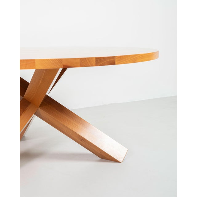 1980s La Rotonda Round Table in Walnut Wood by Mario Bellini for Cassina, 1980s For Sale - Image 5 of 15