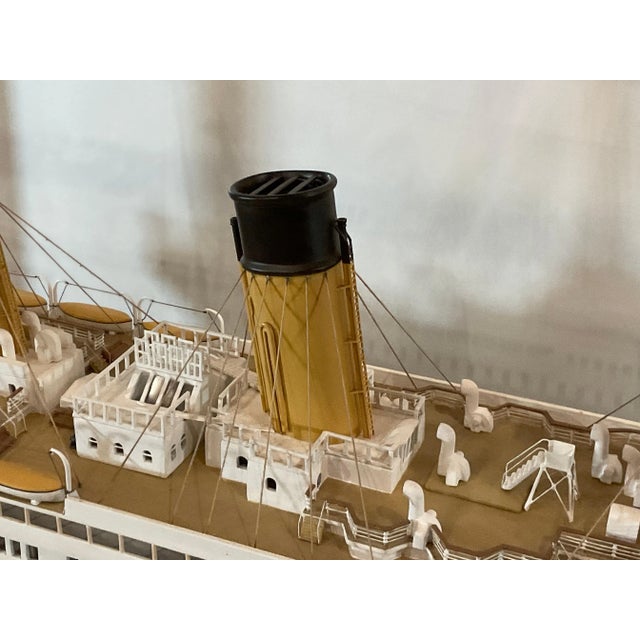Wood Six Foot Model of the Titanic For Sale - Image 7 of 12