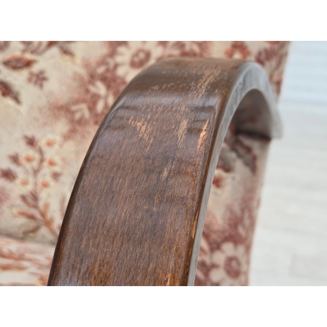 Art Deco Danish Armchair in Furniture Velour and Beech Wood, 1950s For Sale - Image 18 of 18