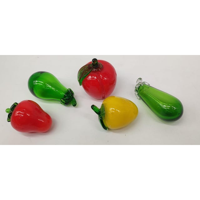 Mid-Century Murano Art Glass Fruits & Vegetables Figurines, 1960, Set of 5 For Sale - Image 4 of 10