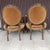 French Pair of 19th C Louis XVI Style Armchairs in Late 19th C Needlepoint W Complementary Velvet For Sale - Image 3 of 5