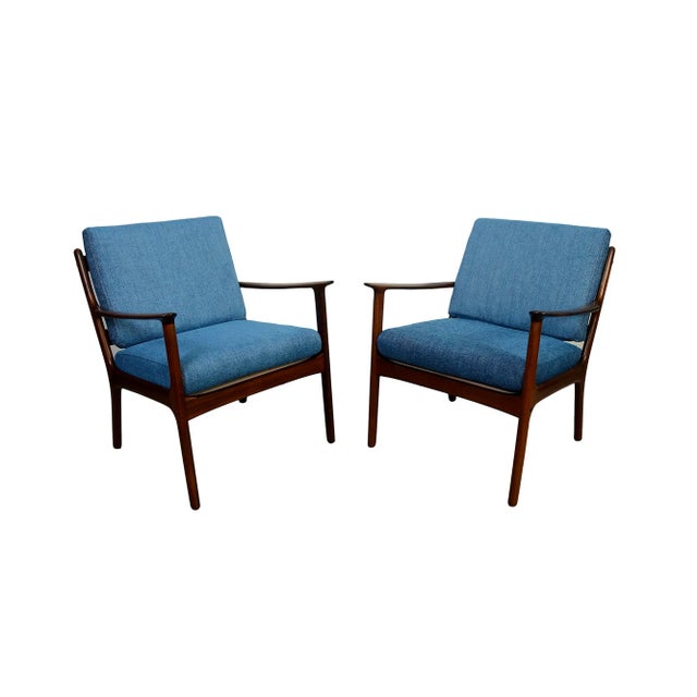 1950s Vintage Ole Wanscher Lounge Chairs- A Pair For Sale - Image 10 of 10