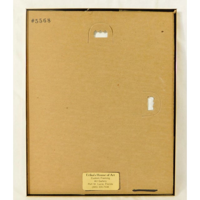 Black Pair Vintage 1980s Black & Gold Foil Glass Floral & Bird Framed Wall Pictures For Sale - Image 8 of 10