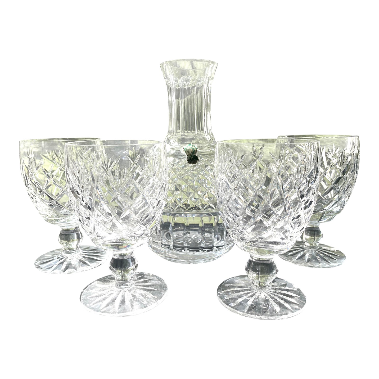 Photo inspiration: Visual Reference: 1960S Waterford Crystal 5 Piece Carafe And Goblet Set