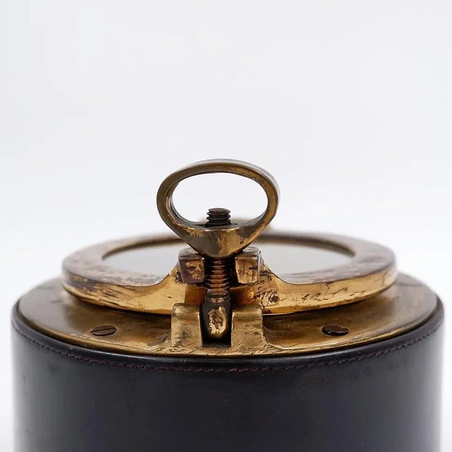 Vintage Leather and Brass Cigar Humidor from Dunhill, 1960s For Sale - Image 12 of 16