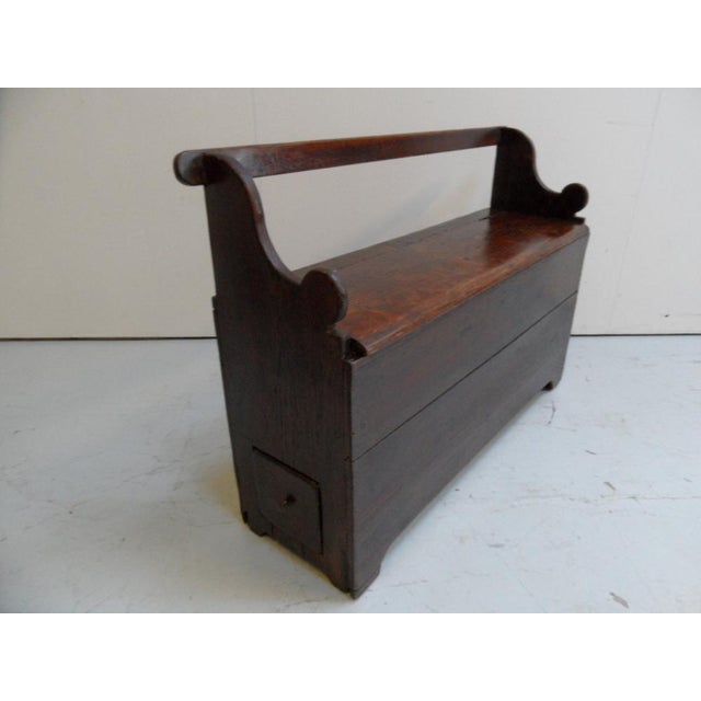 Antique Bench with Drawers For Sale - Image 6 of 11