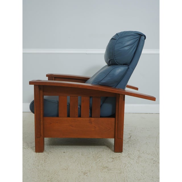 Arts & Crafts Stickley Cherry Mission Arts & Crafts Morris Chair For Sale - Image 3 of 18
