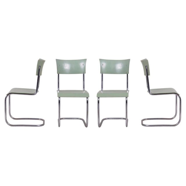 Vintage Bauhaus Chairs from Robert Slezák, 1930, Set of 4 For Sale - Image 9 of 9