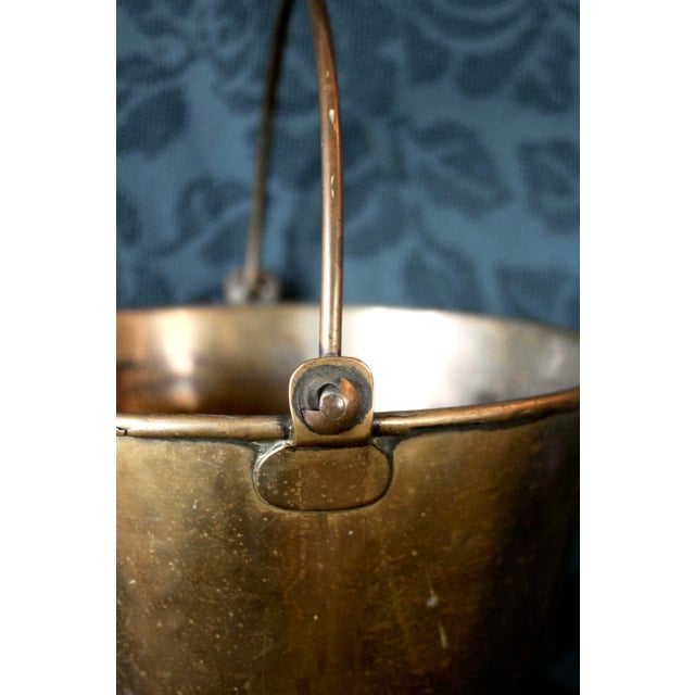 Late 19th Century Large Brass Coal Bucket With Handle For Sale - Image 6 of 12