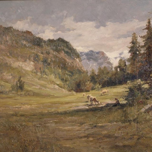 Giuseppe Gheduzzi, Landscape Composition, 1920s, Oil Painting on Board, Framed For Sale - Image 3 of 16