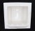 Flush mount rectangular bathroom soap dish made of white porcelain over ceramic. Made by Willette Corp. Stamped "Stae Fast...
