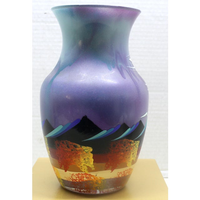 Signed Sam 2 Bulls – Oglala Lakota Sioux Hand-Painted Art Vase For Sale - Image 15 of 17