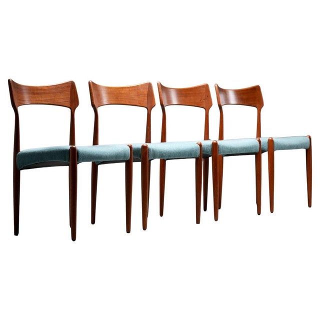Vintage Teak Dining Chairs from C. Linneberg & B. Pedersen, 1970s, Set of 4 For Sale - Image 12 of 12