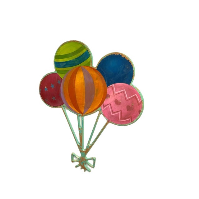 French 1920’s French Whimsical Monumental Balloon Wall Hangings - a Pair For Sale - Image 3 of 11