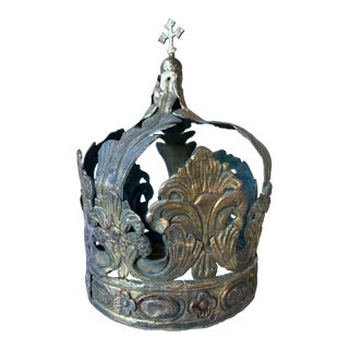 19th Century Baroque Revival Crown in Mixed Metal and Gilt For Sale