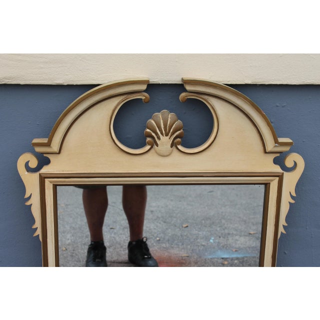 American 1940's Early American Carved & Patinated Mirror For Sale - Image 3 of 7