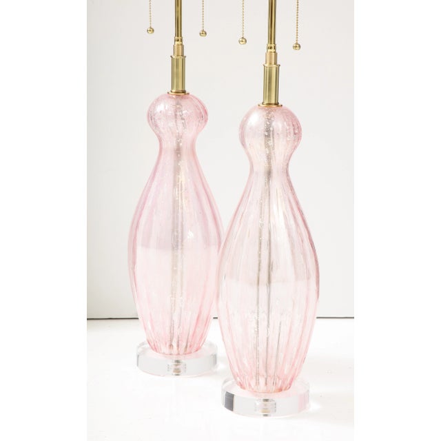1960s 1960's Large Murano Glass Lamps. - A Pair For Sale - Image 5 of 10