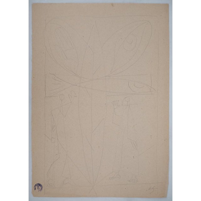 Leopold SURVAGE (1879-1968) Surreal Tribute to Nature Original pencil drawing Signed with the monogram lower right On...