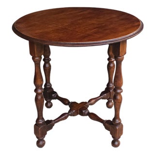 Early 20th Century Dutch Colonial Revival Oak Occasional Table For Sale