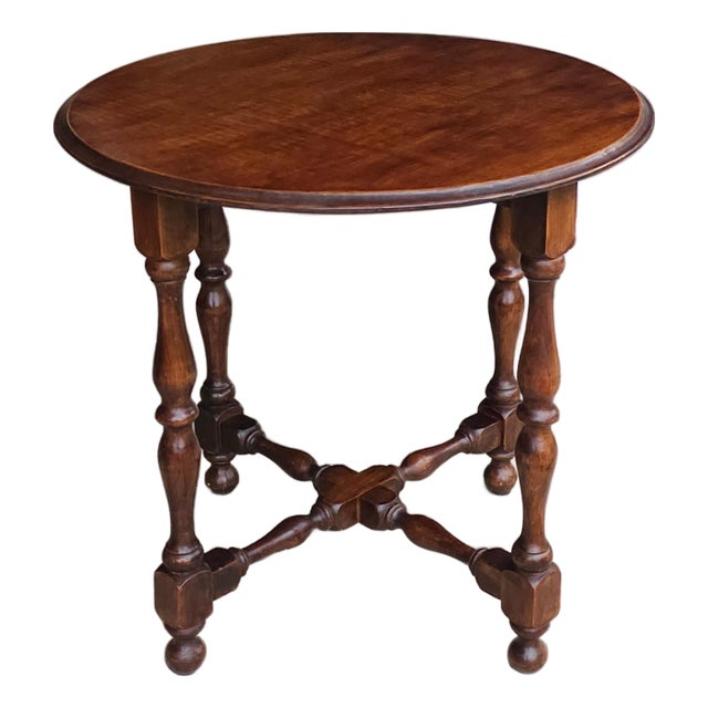 Early 20th Century Dutch Colonial Revival Oak Occasional Table For Sale