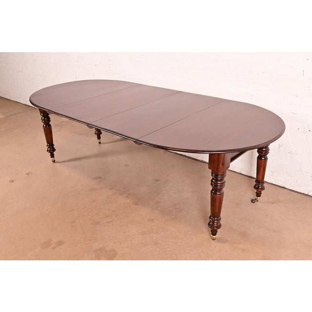 Brown R. J. Horner Style Antique Victorian Carved Mahogany Extension Dining Table, Newly Refinished For Sale - Image 8 of 13