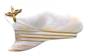 Mother of Pearl Wwii Sea Captain's Hat Brooch Pin