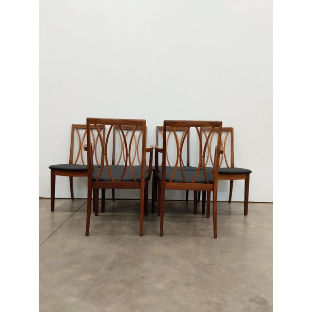 G Plan Set of 6 Vintage Mid Century Modern Dining Chairs by G Plan For Sale - Image 4 of 10