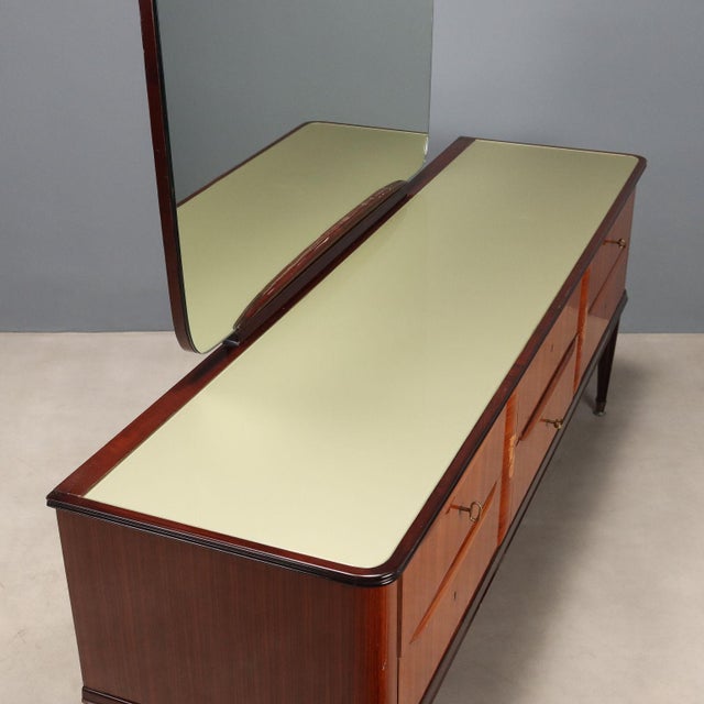 Mid-Century Dresser with Mirror, 1950s For Sale - Image 10 of 12