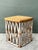 Mid 20th Century Vintage Rattan and Wood Equipale Stool For Sale - Image 5 of 12