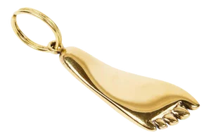 Carl Auböck Model #5735 Brass Foot Figurine Keyring