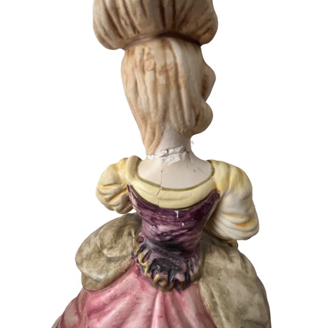 Set of 2 Baroque Style Large Capodimonte Porcelain Figurines, Italy, Circa 1900s For Sale - Image 9 of 9