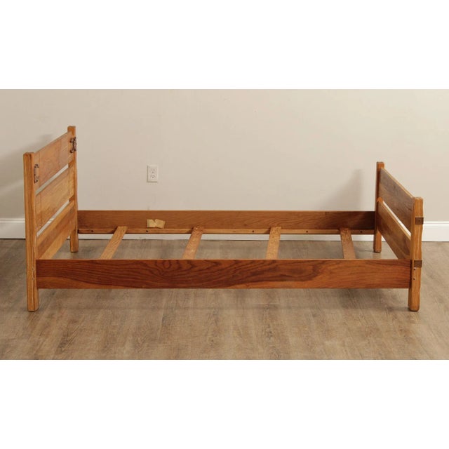 Brandt Ranch Oak Slatted Full Bed For Sale In Philadelphia - Image 6 of 12