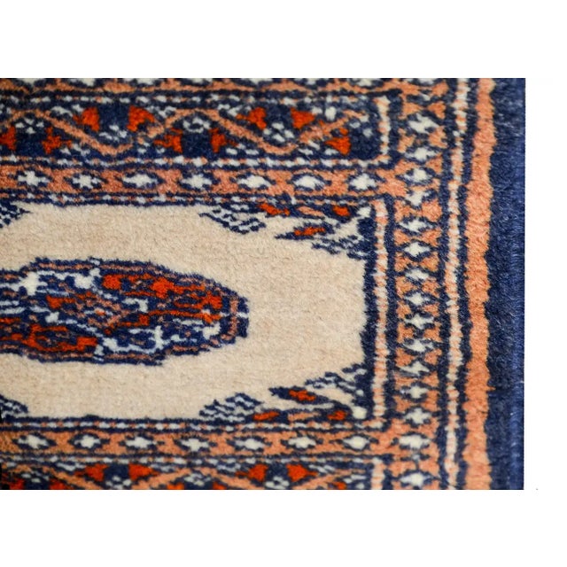 Petite Mid-20th Century Bakhara Rug For Sale - Image 4 of 11