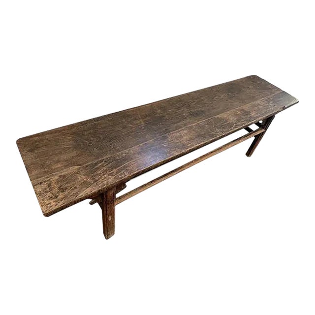 Naturally Aged 84" Inch Long Antique Chinese Bench For Sale