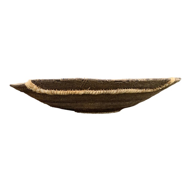 Set of 4 Large Vintage Zambian Makenge Tree Root Baskets - 23" to 24" For Sale