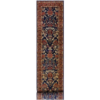 1980s Vintage Hand-Knotted Wool Rug - 2′8″ × 12′8″ For Sale