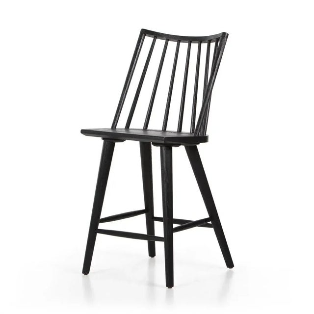 Four Hands Lewis Windsor Counter Stool, Black Oak For Sale - Image 10 of 10