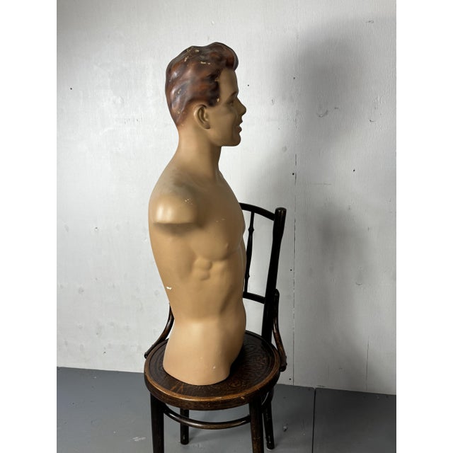 Plastic Mid-Century Male Mannequin Bust, 1950s For Sale - Image 7 of 9